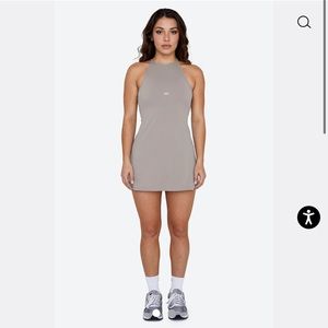 SET Active Taupe Halter Tennis Dress